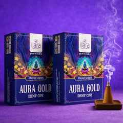 Aura Gold Dhoop Cone