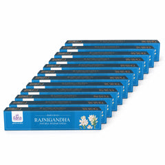 Rajnigandha Premium Incense Sticks – 120 Sticks × Pack of 12 | Tuberose Floral Fragrance