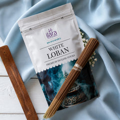 White Loban Premium Incense Sticks – Rich Traditional Loban Fragrance | Premium Agarbatti Pouch