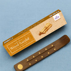 Wood Sandal Premium Incense Sticks – 100g Pack | Rich Sandalwood Fragrance | Long-Lasting Soothing Aroma | Premium Agarbatti for Pooja, Meditation & Home Fragrance
