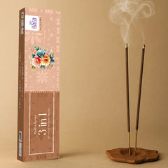 3 in 1 Premium Incense Sticks – 100g Pack | Three Fragrances in One Pack | Long-Lasting Aromatic Agarbatti for Pooja, Meditation & Home Fragrance