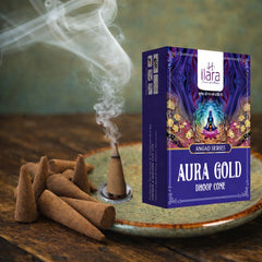 Aura Gold Dhoop Cone