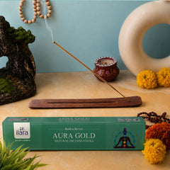 Aura Gold Premium Incense Sticks – 120 Sticks × Pack of 12 | Luxurious & Long-Lasting Fragrance Agarbatti | 1 Big Box