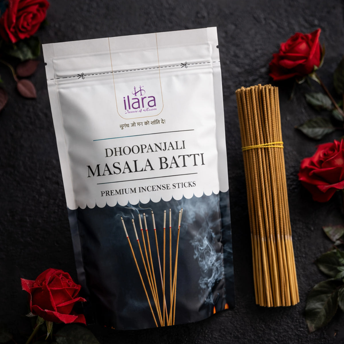 Dhoopanjali Premium Masalabatti Incense Sticks Pouch – Rich Traditional Fragrance for Pooja, Meditation & Daily Home Use
