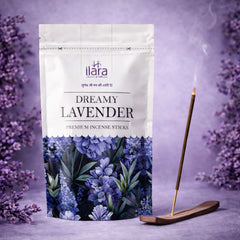 Dreamy Lavender Premium Incense Sticks Pouch – Soothing Floral Lavender Fragrance for Meditation, Relaxation & Daily Pooja