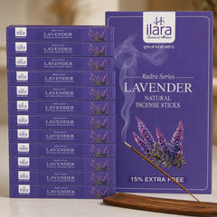 Lavender Premium Incense Sticks – 120 Sticks × Pack of 12 | Soothing Floral Fragrance Agarbatti | 1 Big Box