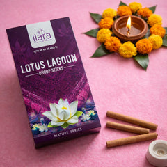 Lotus Lagoon Dhoop Sticks – Premium Floral Fragrance for Pooja, Meditation & Home