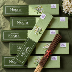 Mogra Premium Incense Sticks – 100g Pack | Rich Floral Jasmine Fragrance for Pooja, Meditation & Home Fragrance