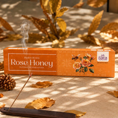 Rose Honey Premium Incense Sticks 100g | Sweet Rose & Honey Fragrance Agarbatti | Long-Lasting Floral Aroma for Pooja, Meditation, Prayer & Home Fragrance