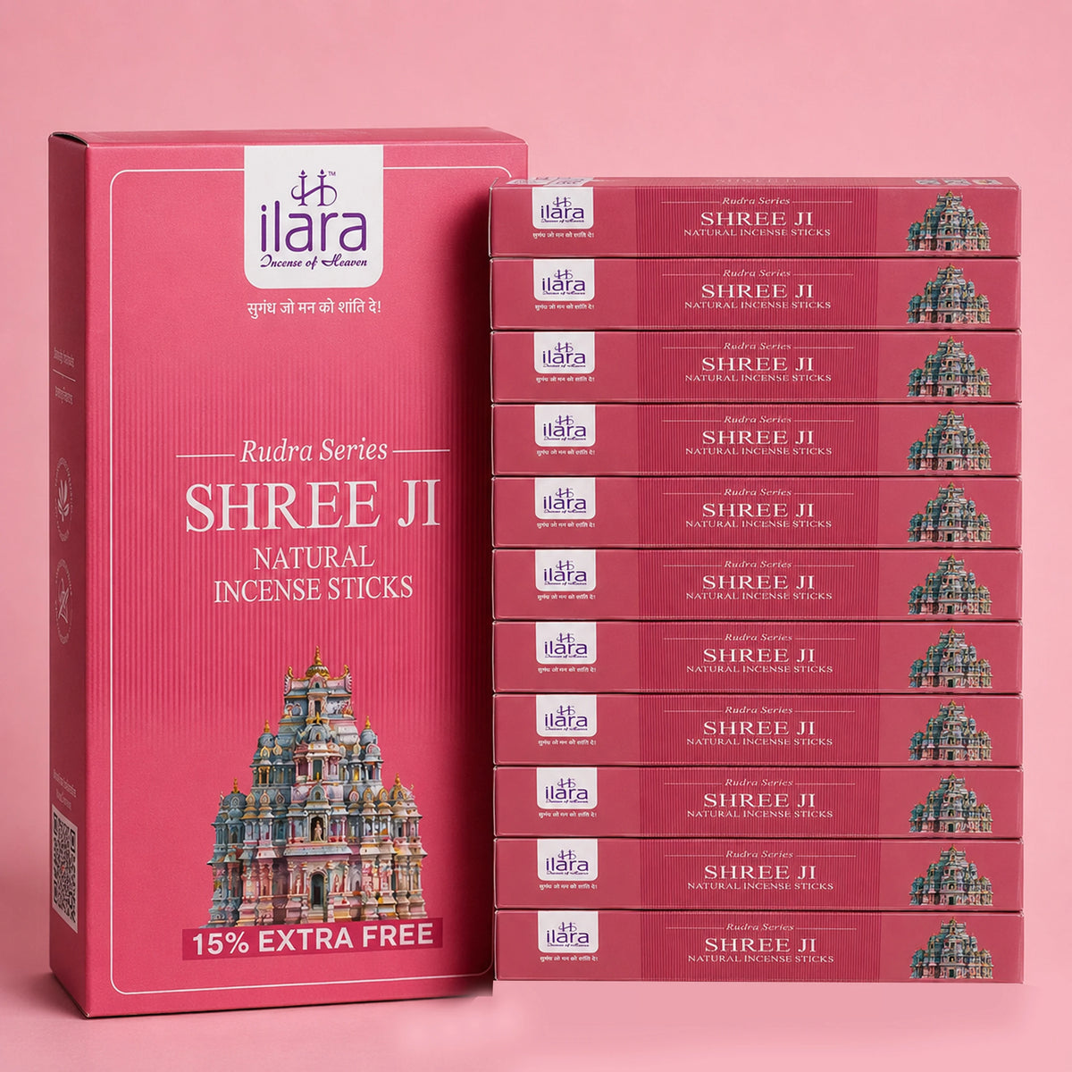 Shree Ji Premium Incense Sticks – 120 Sticks × Pack of 12 | Long-Lasting Divine Fragrance Agarbatti for Pooja, Meditation & Home