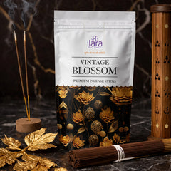 Vintage Blossom Premium Incense Sticks – Luxurious Floral Fragrance Pouch