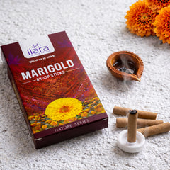 Mari Gold Dhoop Sticks – Premium Floral Fragrance | Long-Lasting Aromatic Dhoop for Pooja, Meditation & Home