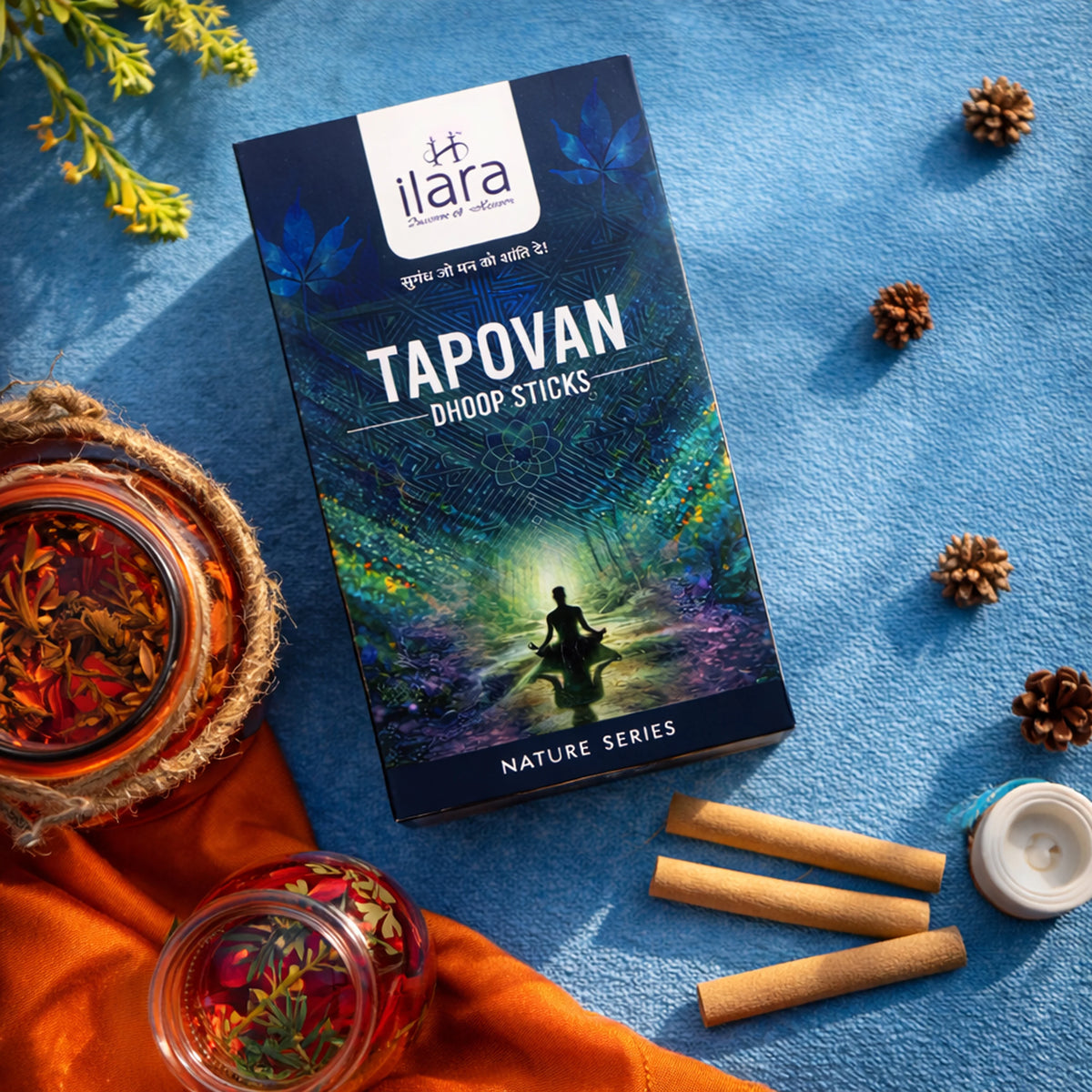 Tapovan Premium Dhoop Sticks – Soothing Herbal & Woody Fragrance for Pooja, Meditation & Daily Use