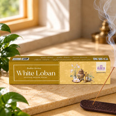 White Loban Premium Incense Sticks – 100g Pack | Rich Frankincense & Loban Fragrance | Aromatic Agarbatti for Pooja, Meditation & Home Fragrance